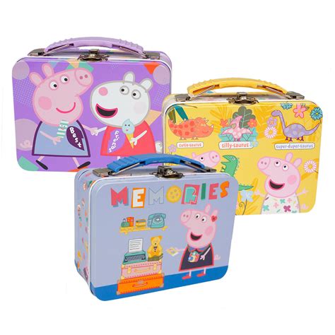 peppa pig lunch box metal|peppa pig tales lunch sandwith.